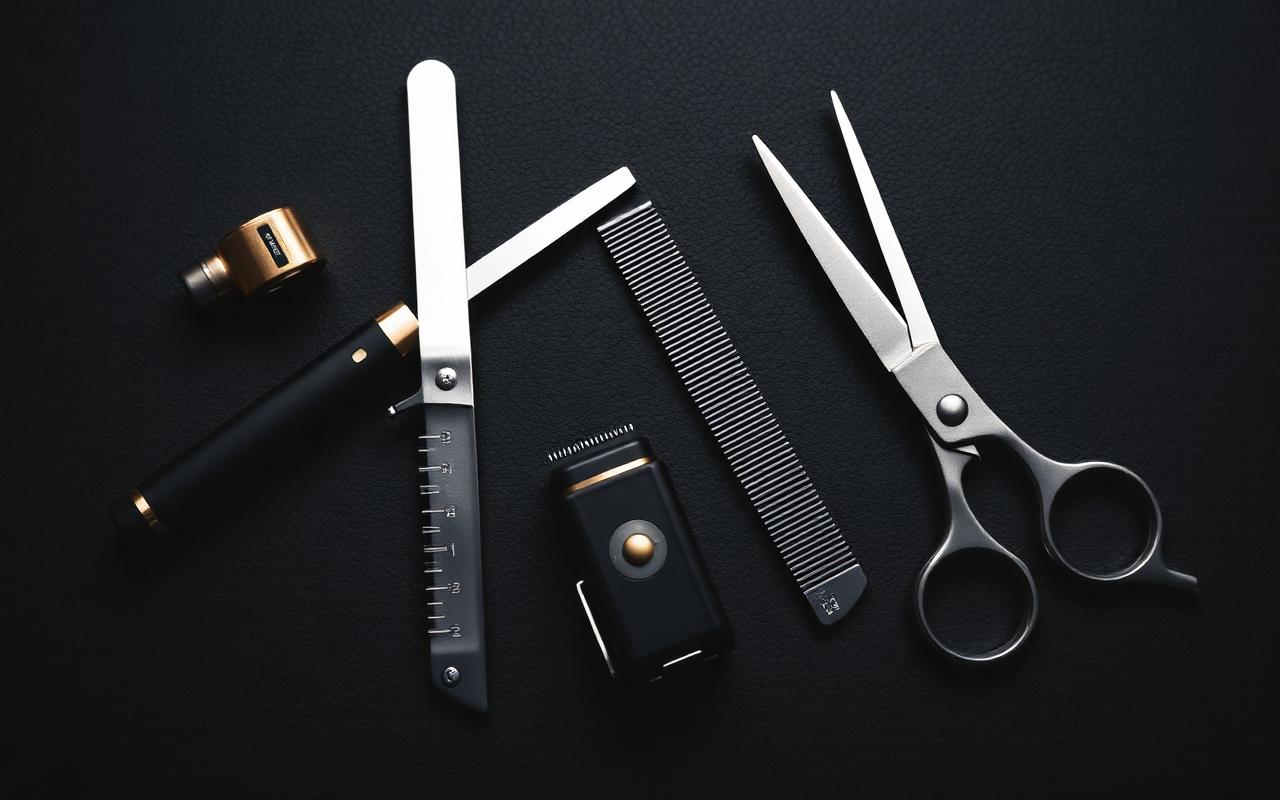 Friseurarbeitsplatz mit Werkzeug bei Gym Cut Norderstedt
